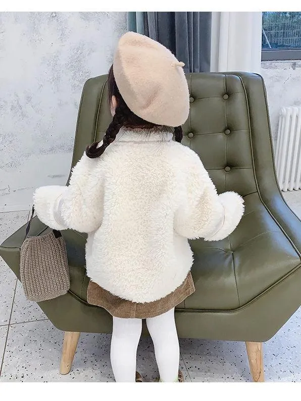 Winter Stylish Toddler Girl Fleece Warm Coat