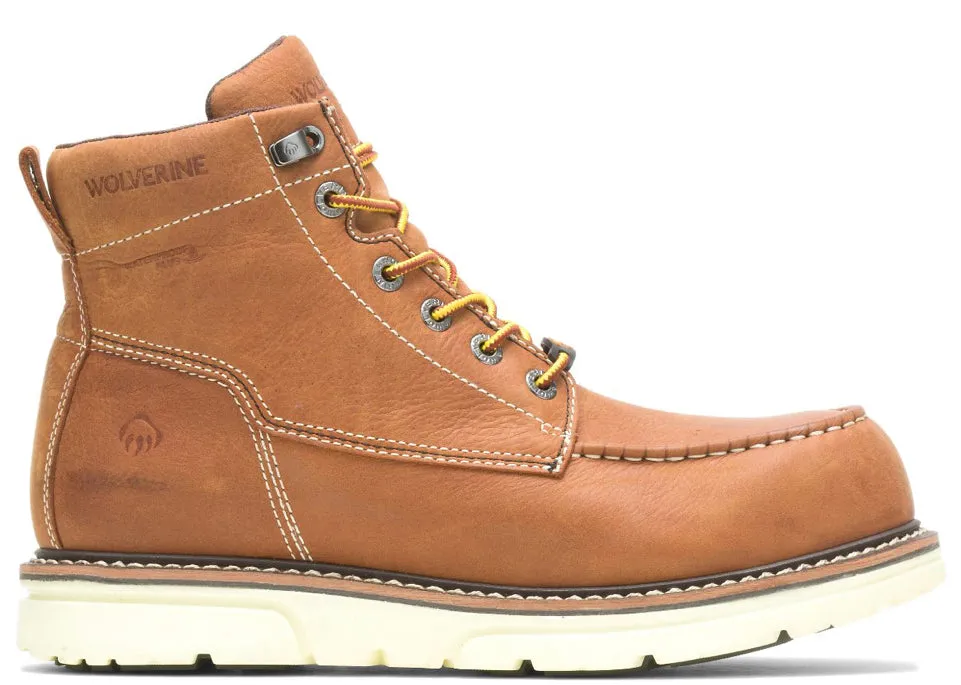 Wolverine Mens  I-90 Durashocks Soft Toe 6 Inch Work Boot Tan