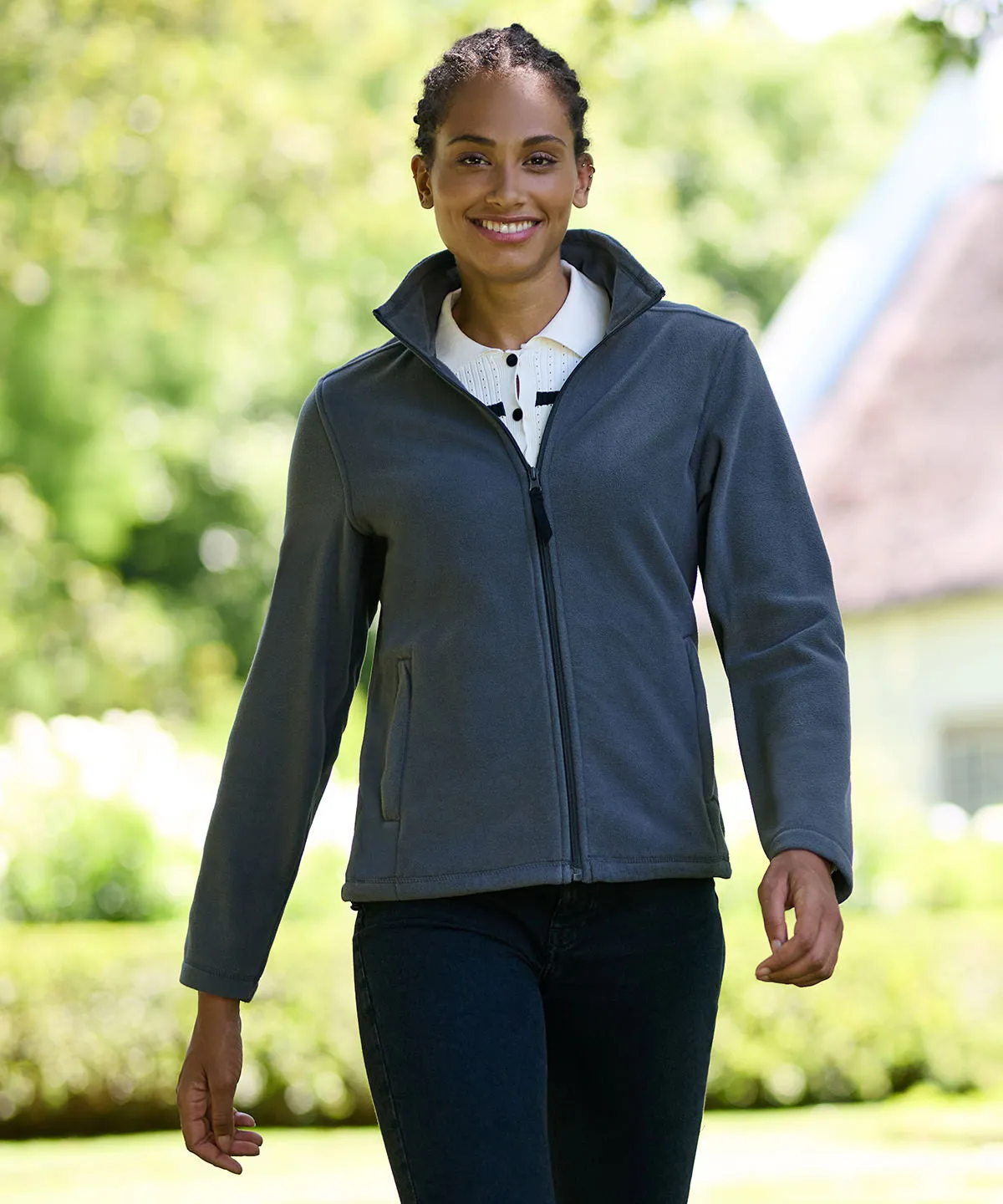 Womens full-zip microfleece | Classic Red