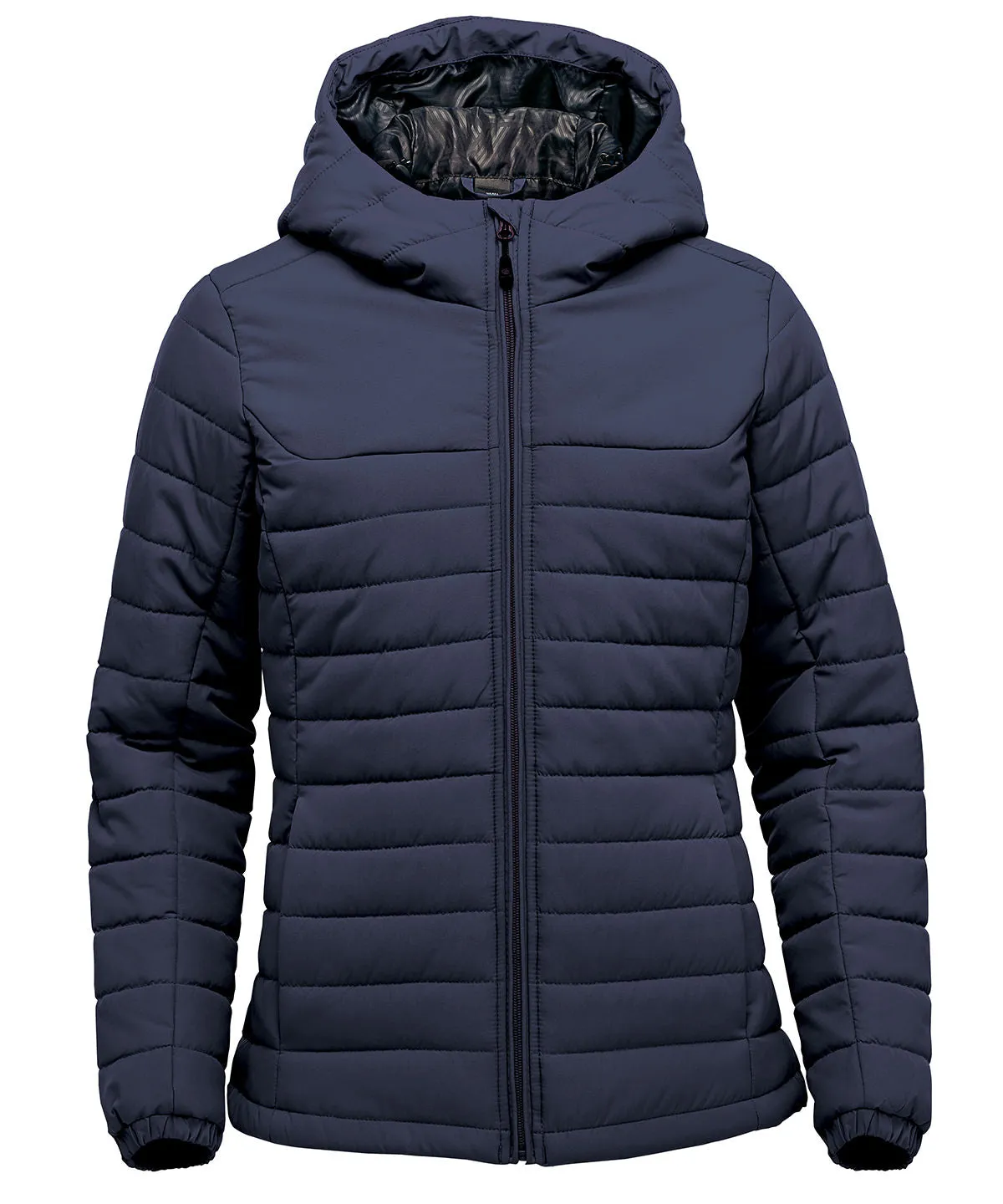 Womens Nautilus quilted hooded jacket | Navy