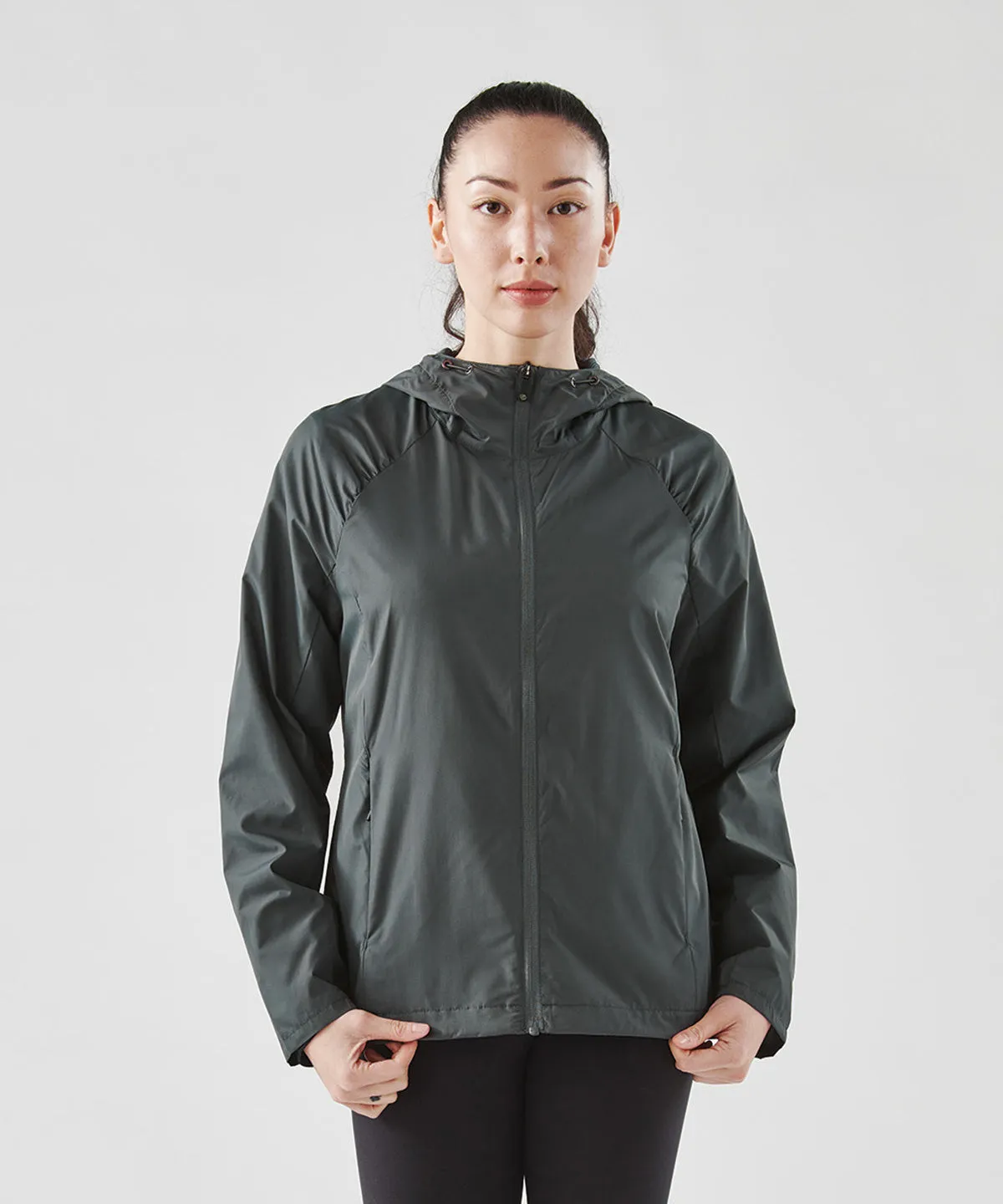 Womens Pacifica lightweight jacket | Black/Red