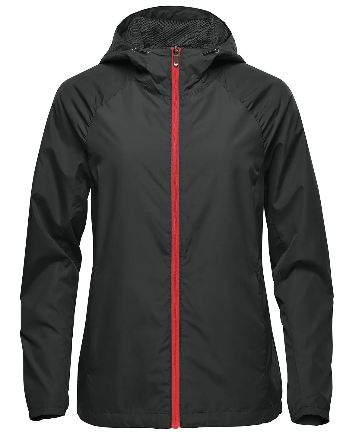 Womens Pacifica lightweight jacket | Black/Red