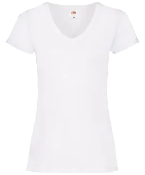 Womens valueweight v-neck T | White