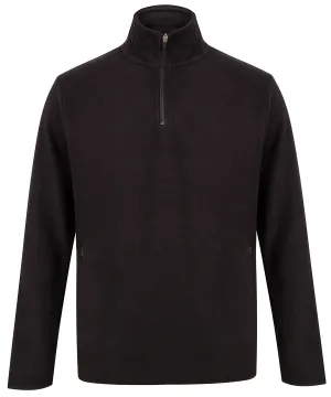 zip microfleece jacket | Black